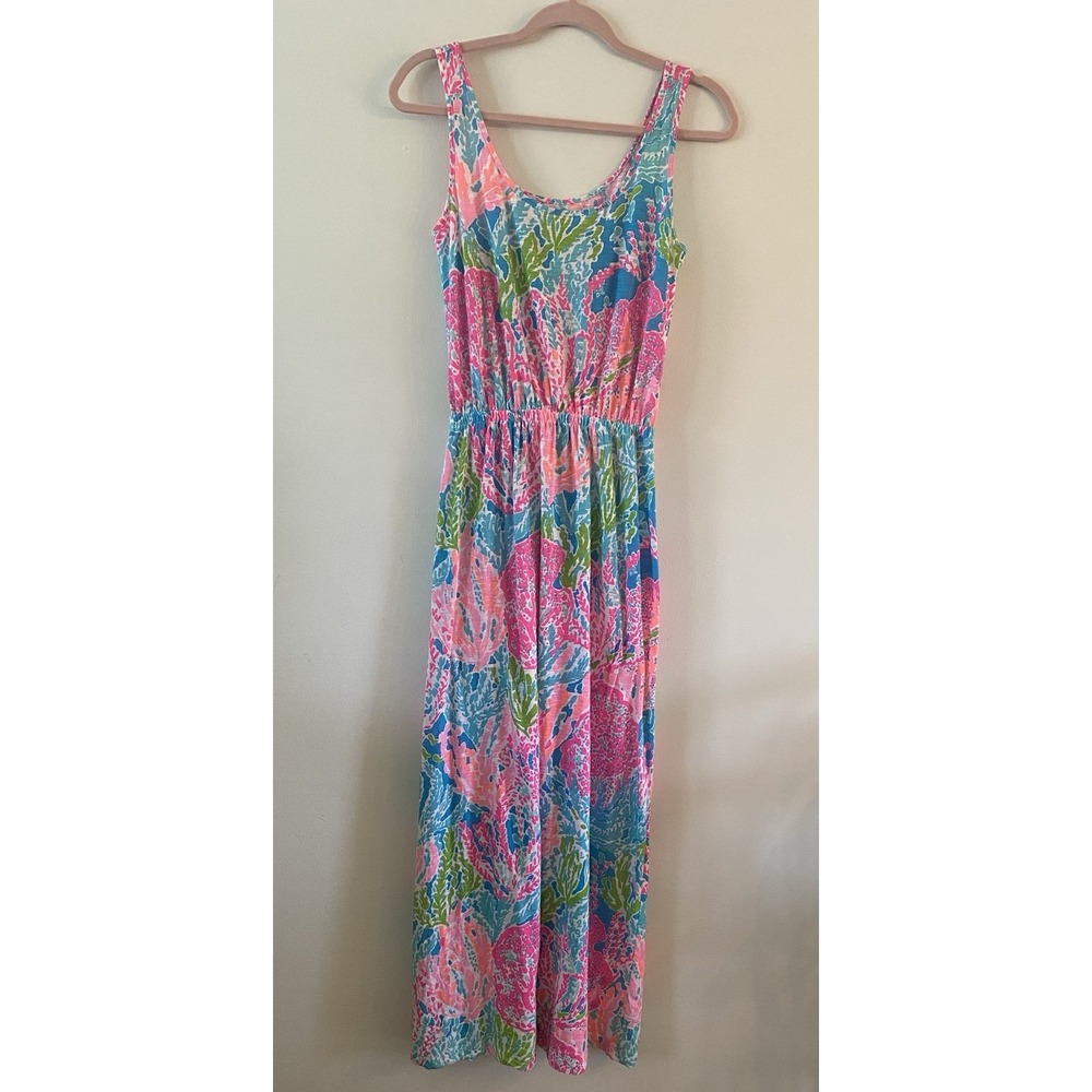 Lilly Pulitzer TRIA Maxi Dress Lets Cha Cha Print holy grail Size Extra Small